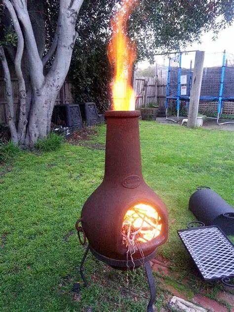 can you put a chiminea on grass